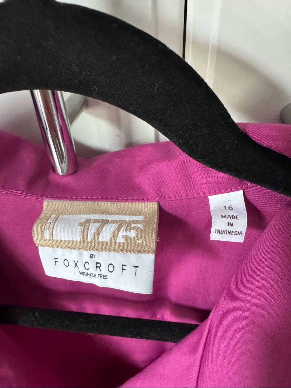 Foxcroft Vibrant Fuchsia Button-Down Blouse - Picture 2 of 4